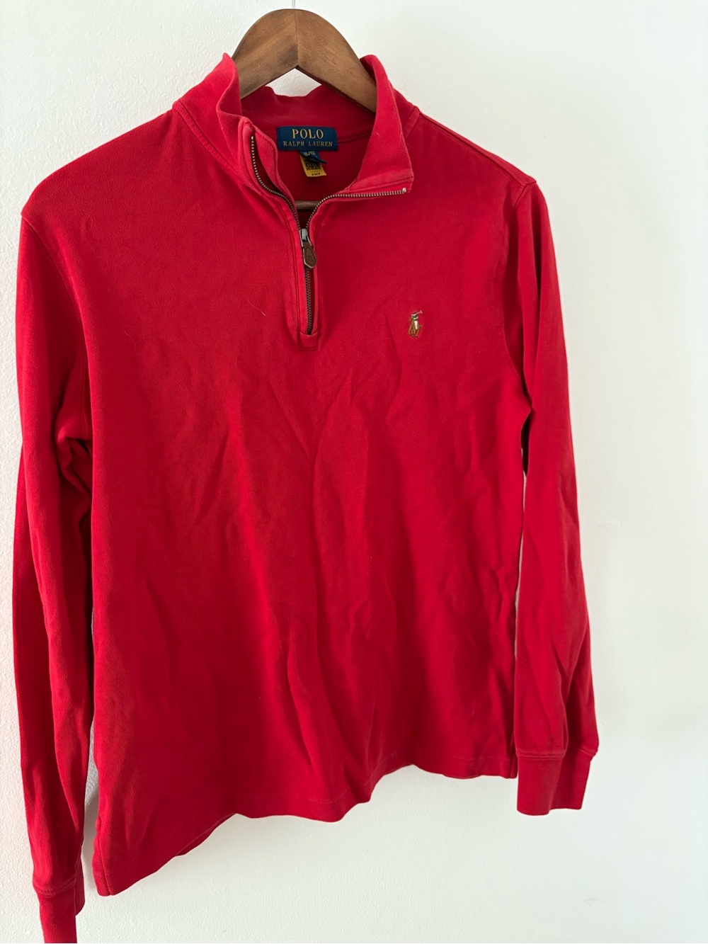 Polo Ralph Lauren red quarter zip